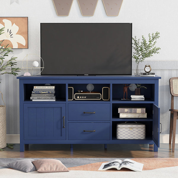 Winston Porter Kaliel 57” Wide Blue Sideboard, Sideboards and Buffets